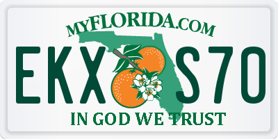 FL license plate EKXS70