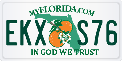 FL license plate EKXS76