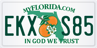 FL license plate EKXS85
