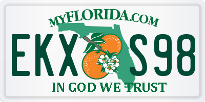 FL license plate EKXS98