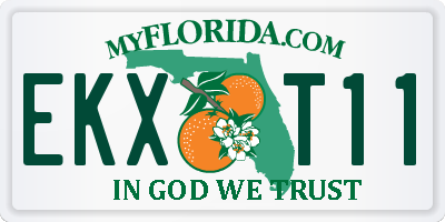 FL license plate EKXT11