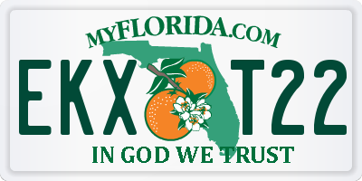FL license plate EKXT22