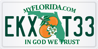 FL license plate EKXT33