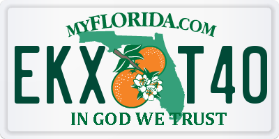 FL license plate EKXT40