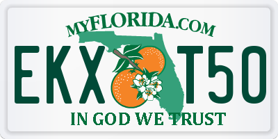 FL license plate EKXT50