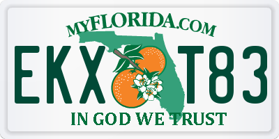 FL license plate EKXT83