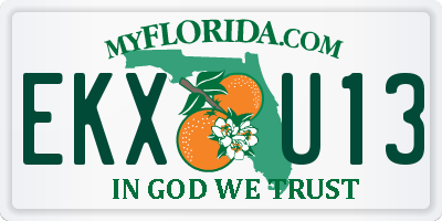 FL license plate EKXU13