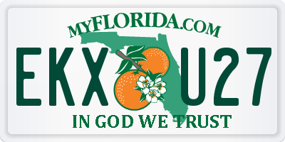 FL license plate EKXU27