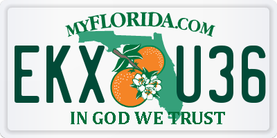 FL license plate EKXU36
