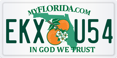 FL license plate EKXU54