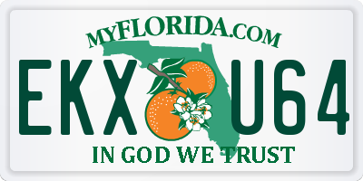 FL license plate EKXU64