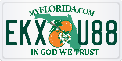 FL license plate EKXU88