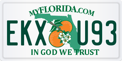 FL license plate EKXU93