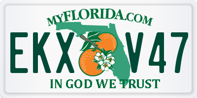 FL license plate EKXV47