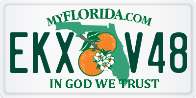 FL license plate EKXV48