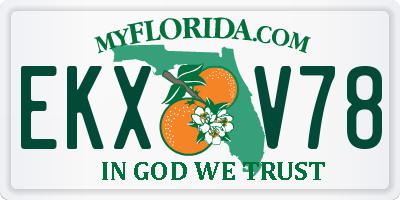 FL license plate EKXV78