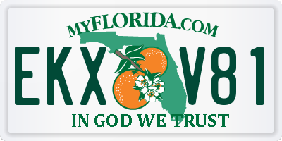 FL license plate EKXV81