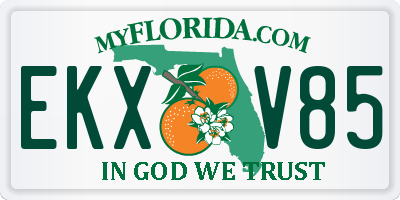FL license plate EKXV85