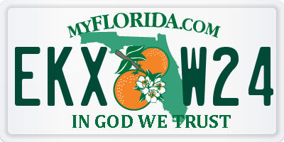 FL license plate EKXW24