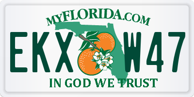 FL license plate EKXW47
