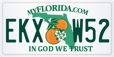 FL license plate EKXW52