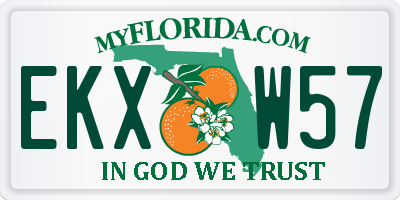 FL license plate EKXW57