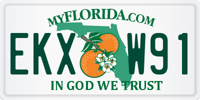 FL license plate EKXW91