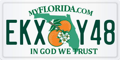 FL license plate EKXY48