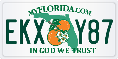 FL license plate EKXY87