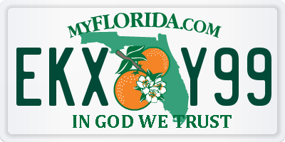 FL license plate EKXY99