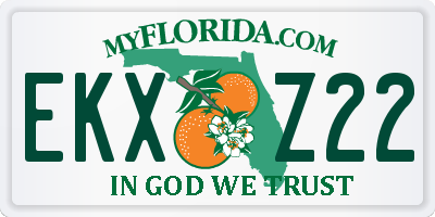FL license plate EKXZ22