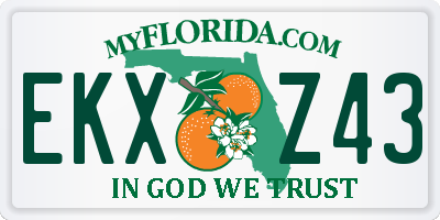 FL license plate EKXZ43