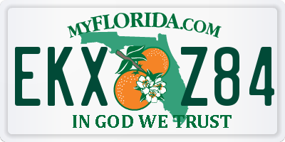 FL license plate EKXZ84