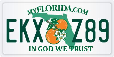 FL license plate EKXZ89