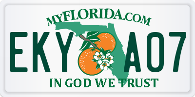 FL license plate EKYA07