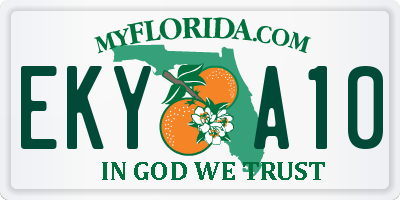 FL license plate EKYA10