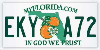 FL license plate EKYA72