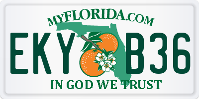 FL license plate EKYB36