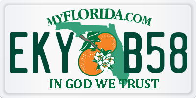 FL license plate EKYB58