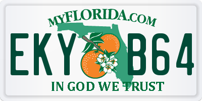 FL license plate EKYB64