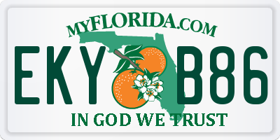 FL license plate EKYB86