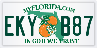 FL license plate EKYB87