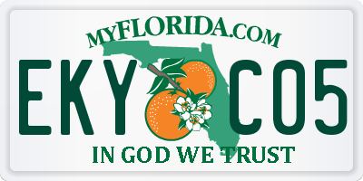 FL license plate EKYC05