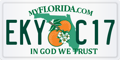 FL license plate EKYC17