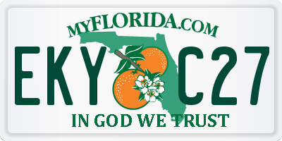 FL license plate EKYC27