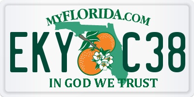 FL license plate EKYC38