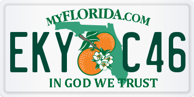 FL license plate EKYC46