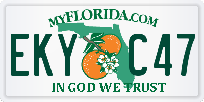 FL license plate EKYC47