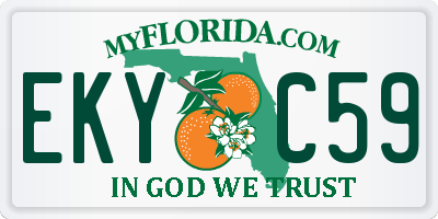 FL license plate EKYC59