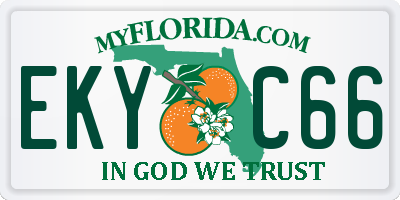 FL license plate EKYC66
